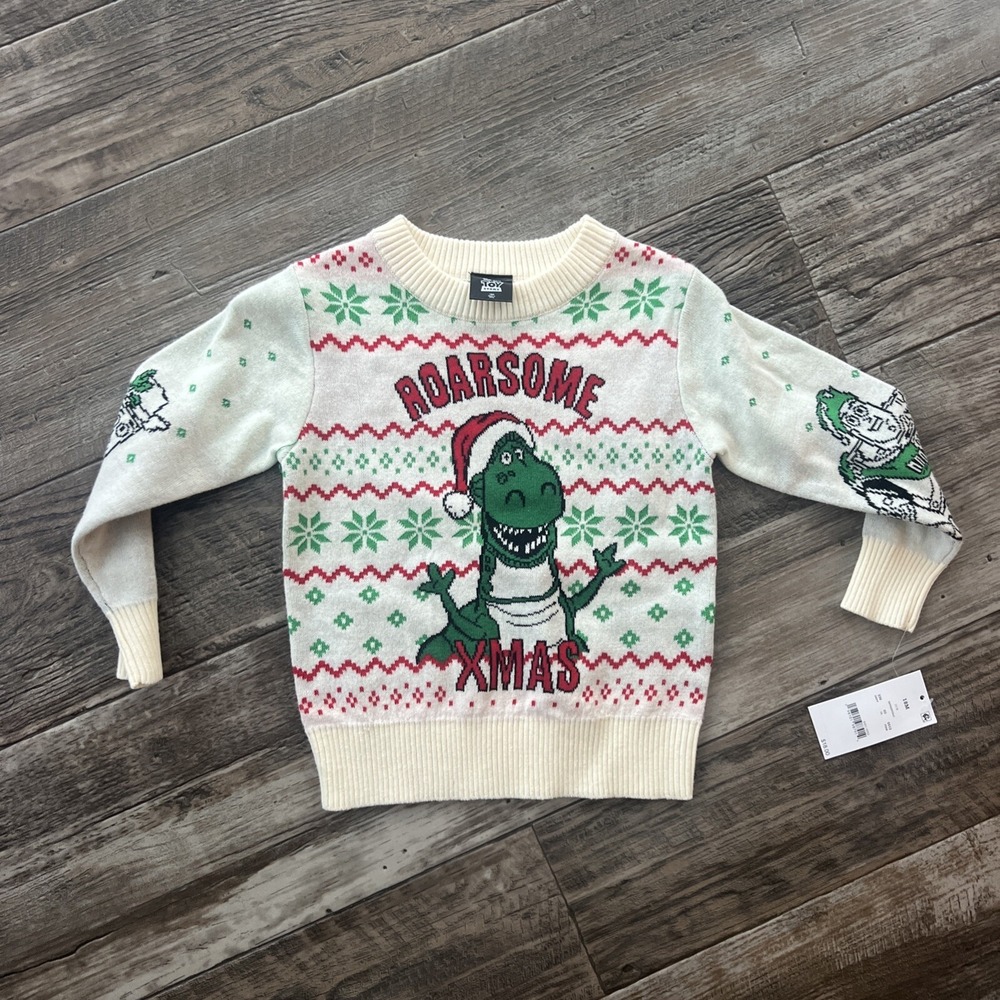 Boy's Toy Story Holiday‎ Christmas Sweater Size  18 Months Woody Buzz Light year